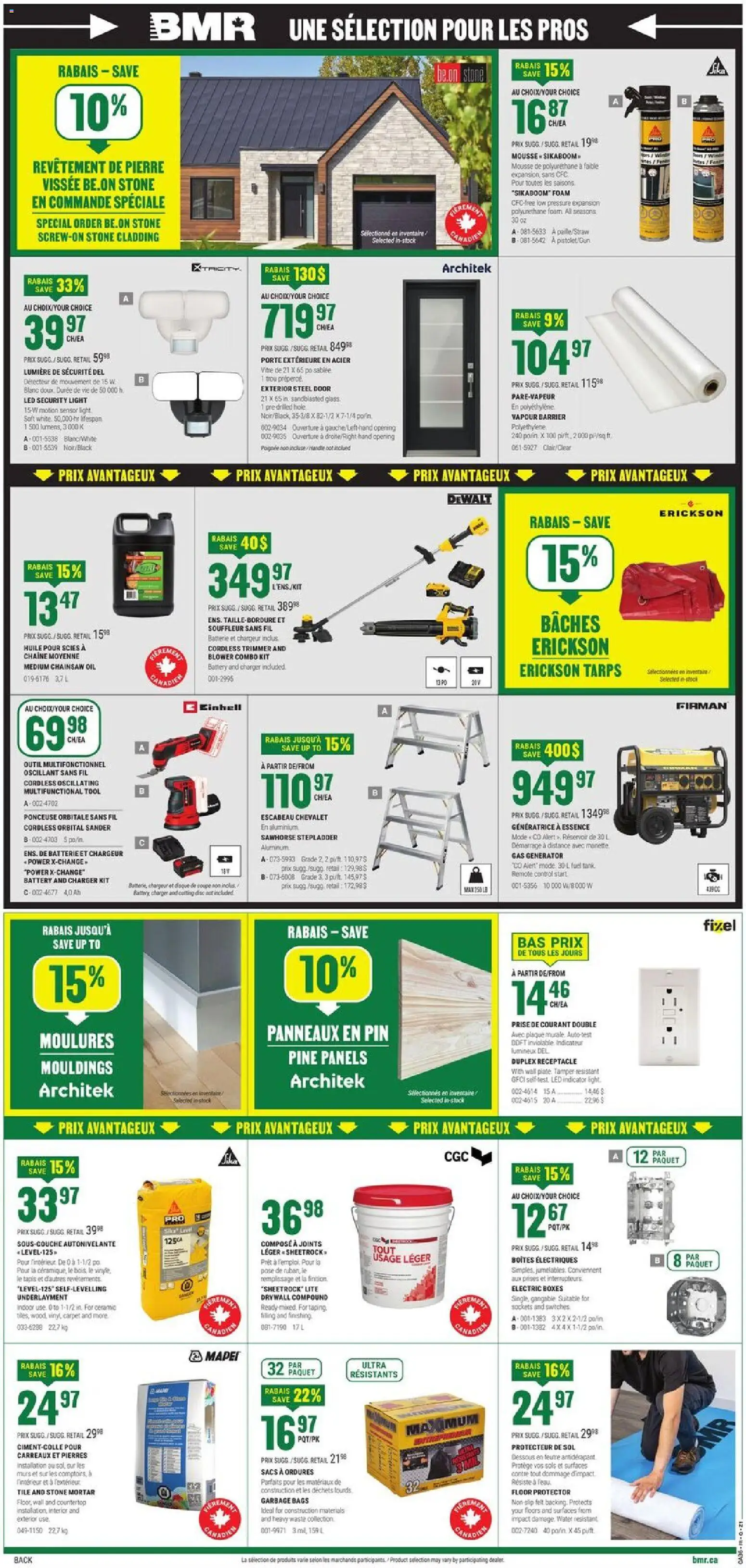 BMR flyer valid from Sep 3, 2026 | Page: 2 | Products: Water, Garbage bags, Chainsaw, Oil