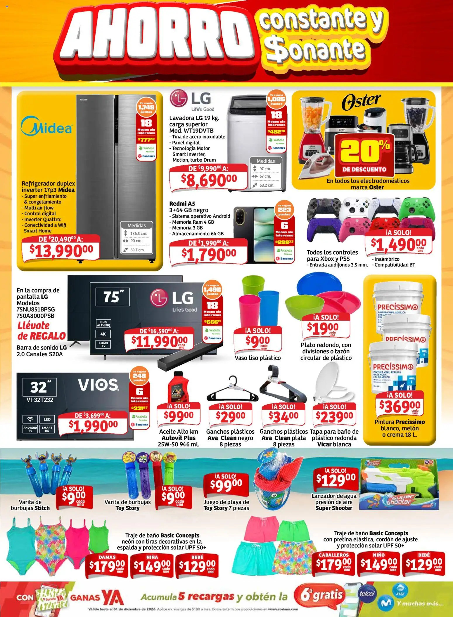 Nuevas ofertas de Soriana válidas en toda la República Mexicana desde el 13/08/2026. ¡Encuentra las mejores ofertas en Soriana Ahorro constante y sonante Mercado Nacional! | Página: 7 | Productos: Traje, Barra, Traje de baño, Té