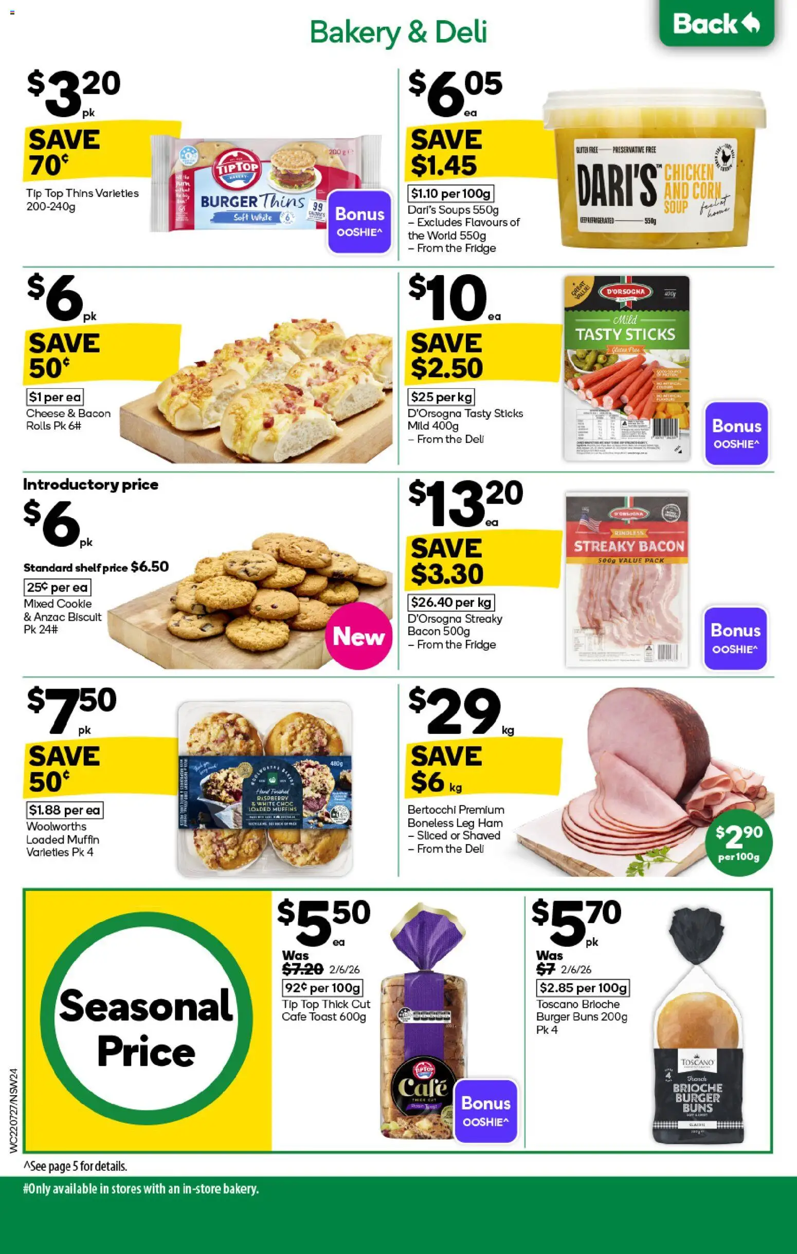 Woolworths catalogue - valid from 22/07/2026 | Page: 24 | Products: Shelf, Bacon, Cheese, Fridge