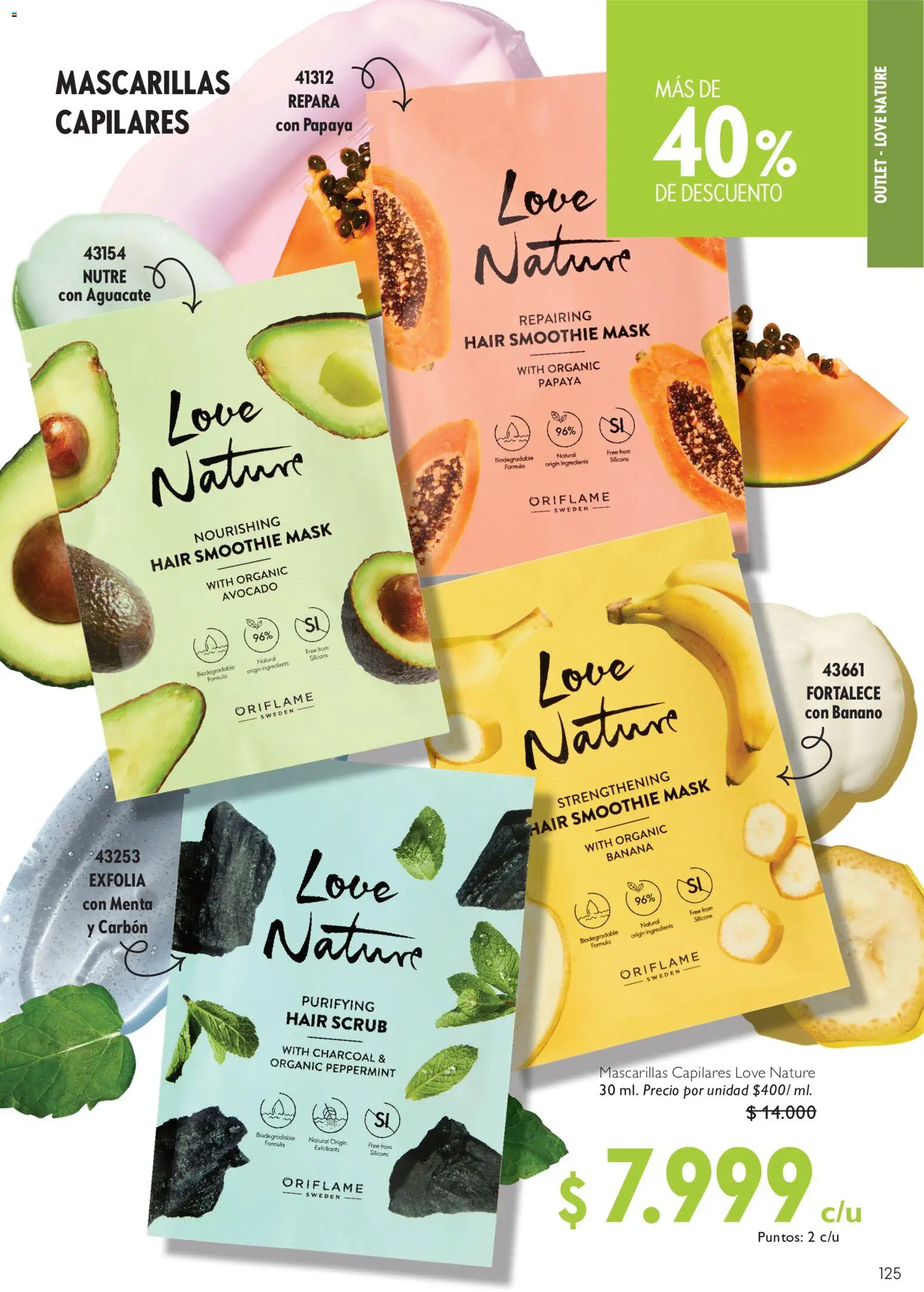 Oriflame revista - valida desde el 01/08/2026 | Página: 125 | Productos: Aguacate, Banano, Papaya