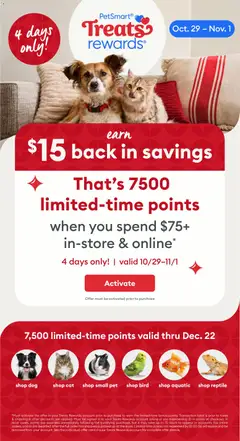 Preview of Petsmart flyer - 4 days only from shop Petsmart valid from Oct 29, 2026