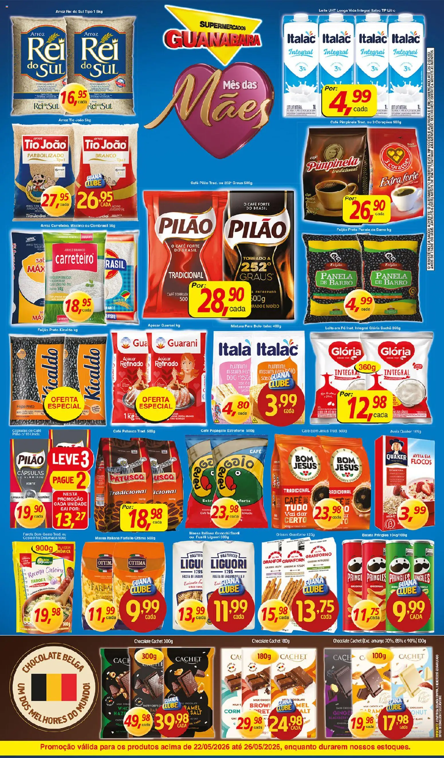 Supermercados Guanabara Folheto - válido de 22.05.2026 | Página: 2 | Produtos: Feijão, Leite, Café, Arroz