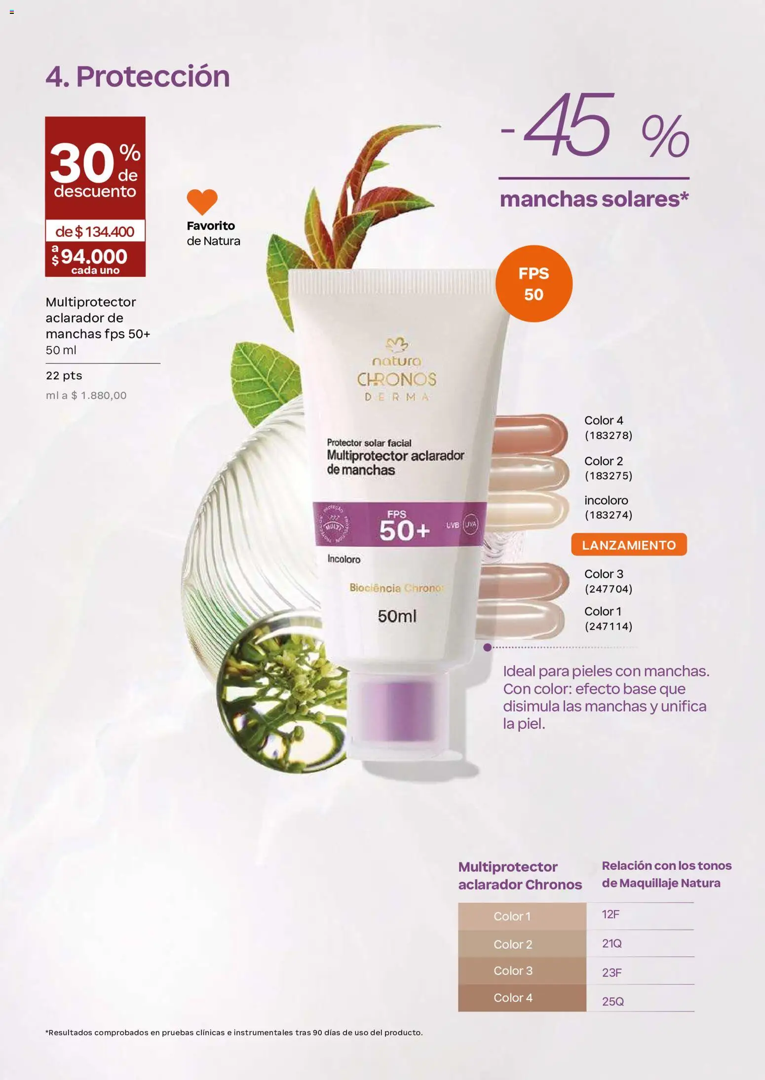 Natura revista - valida desde el 01/07/2026 | Página: 105 | Productos: Maquillaje, Protector solar