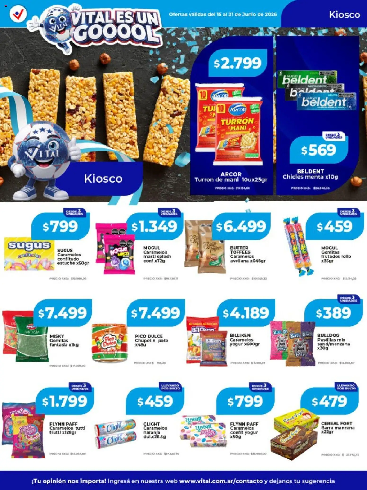 Vital - Ofertas │ válido desde el 15.06.2026 | Página: 19 | Productos: Gomitas, Chicles, Mani, Yogur