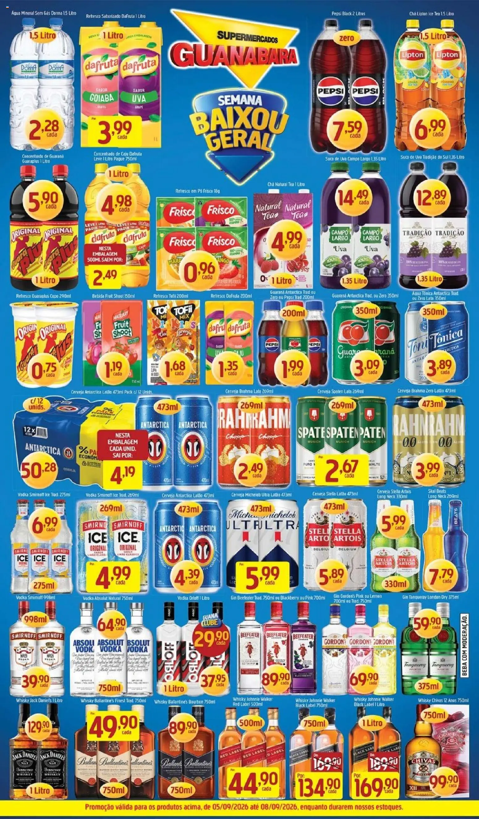 Supermercados Guanabara Folheto - válido de 05/09/2026 | Página: 7 | Produtos: Caju, Frisco, Whisky, Uva