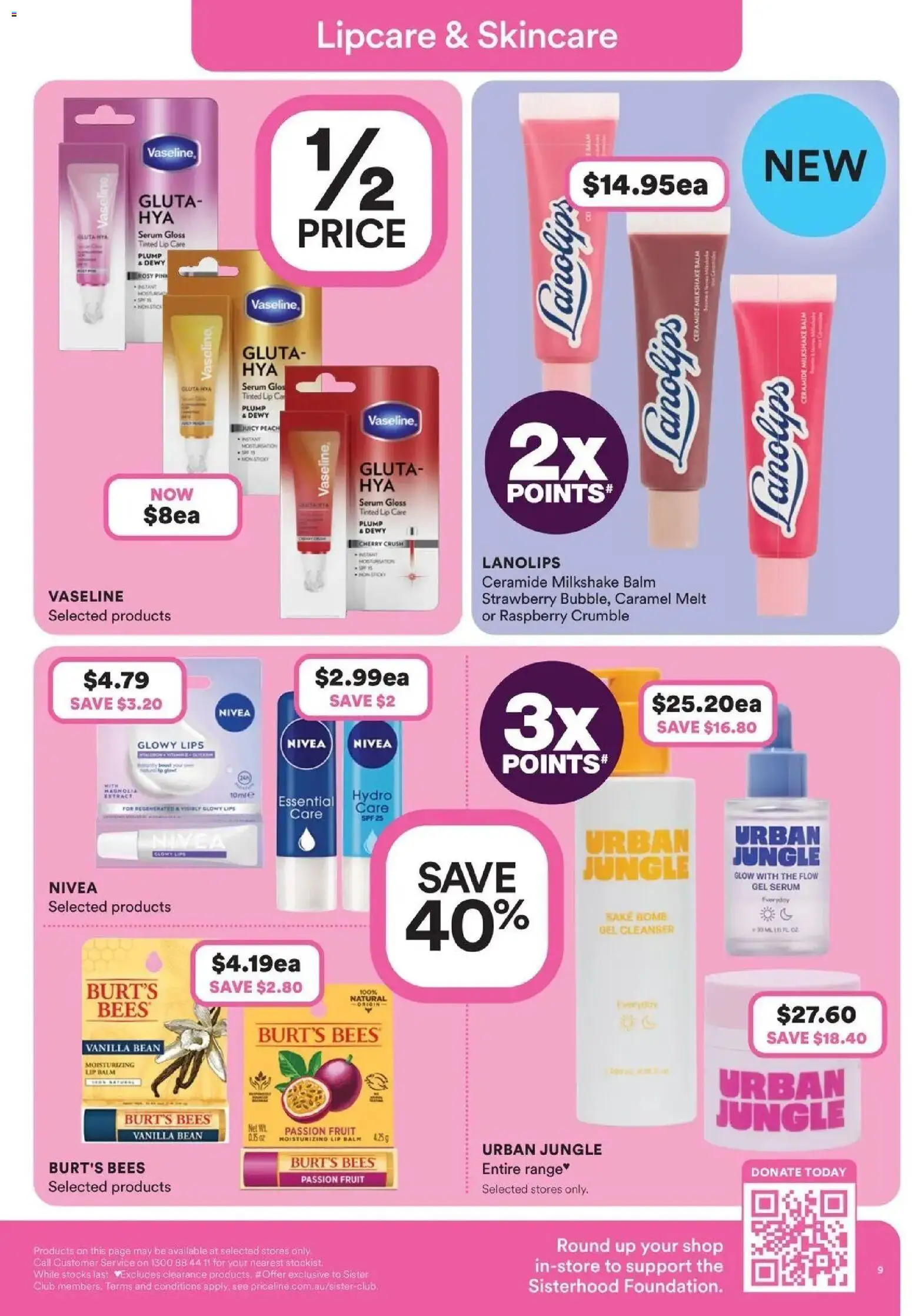 Priceline Pharmacy catalogue - valid from 30/07/2026 | Page: 9 | Products: Peach, Raspberry, Lip care, Vaseline