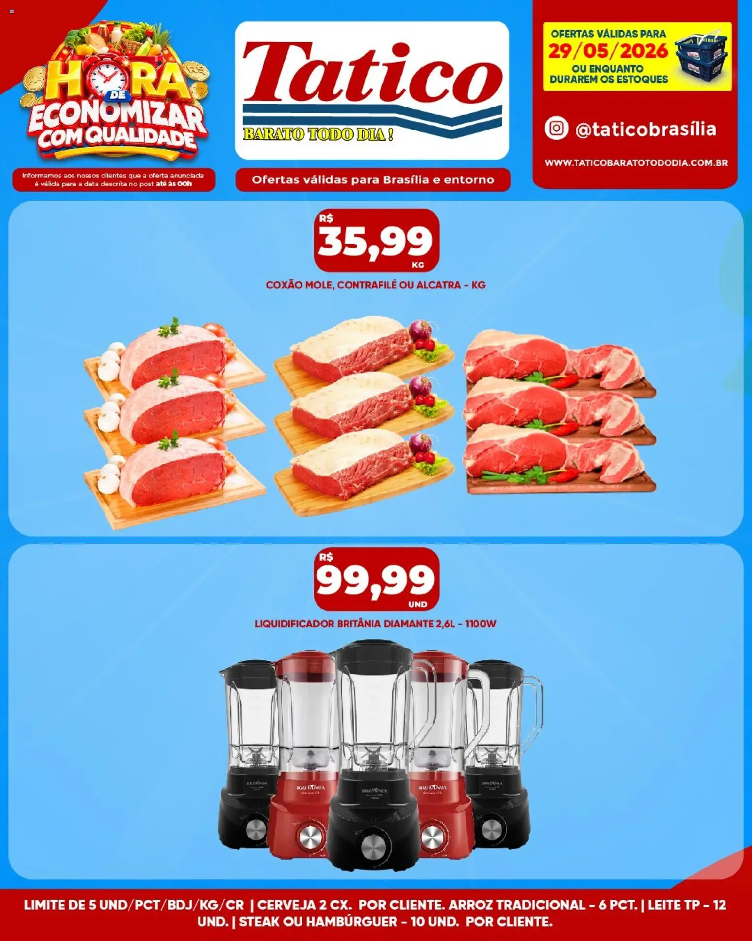 Tatico Folheto - válido de 29.05.2026 | Página: 16 | Produtos: Alcatra, Leite, Cerveja, Arroz