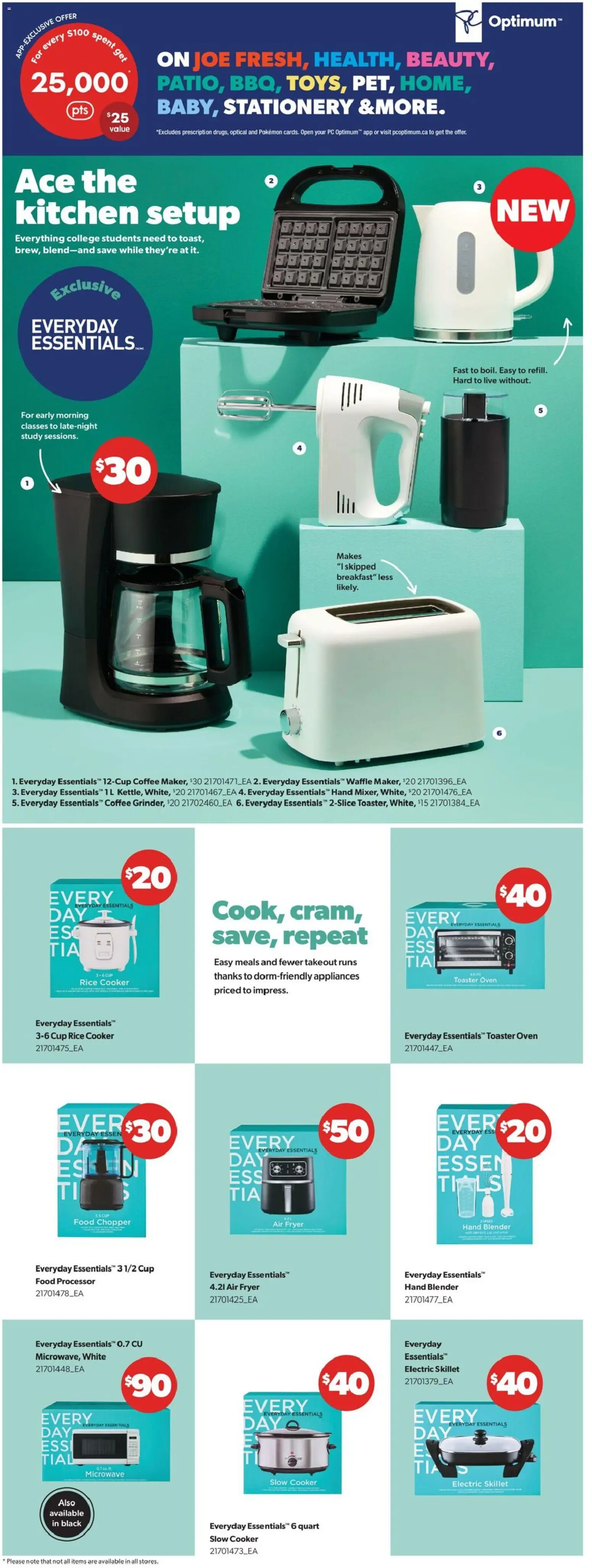 Real Canadian Superstore flyer valid from Aug 20, 2026 | Page: 36 | Products: Rice, Slow cooker, Rice cooker, Toaster