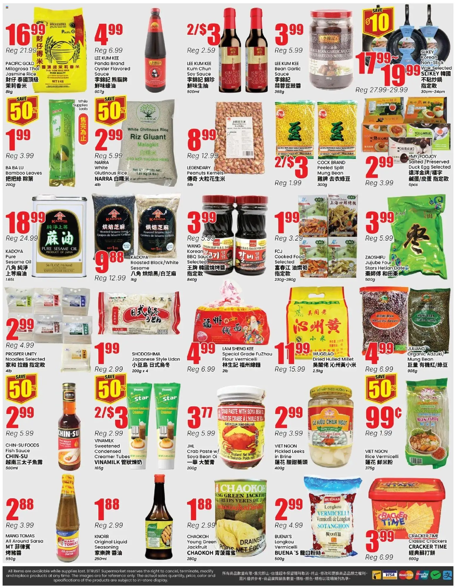 Btrust Supermarket flyer valid from 22.05.2026 | Page: 4 | Products: Fish, Noodles, Beef, Oil