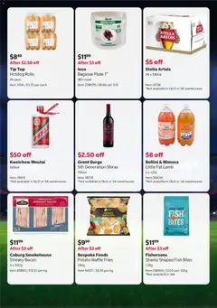 Preview of Costco catalogue Footy Finals Deals - valid from 21/09/2026 | Page: 4 | Products: Fries, Bacon, Fish, Peach