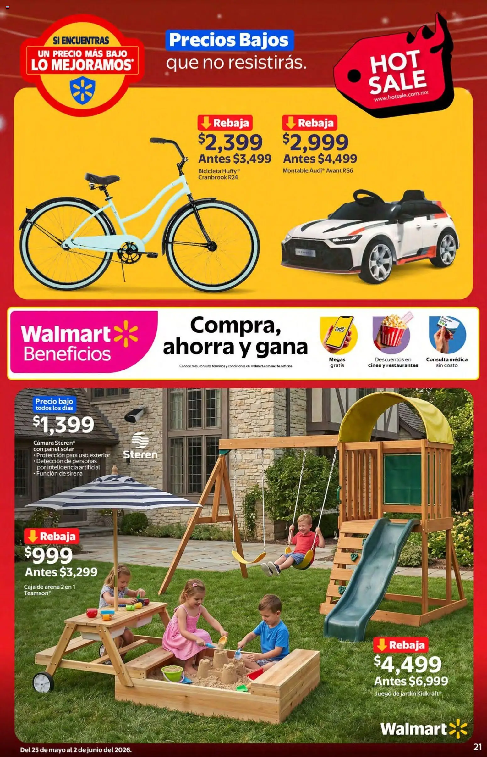 Nuevas ofertas de Walmart válidas en toda la República Mexicana desde el 25.05.2026. ¡Encuentra las mejores ofertas en Walmart Hot Sale! | Página: 21 | Productos: Cámara, Juego, Caja