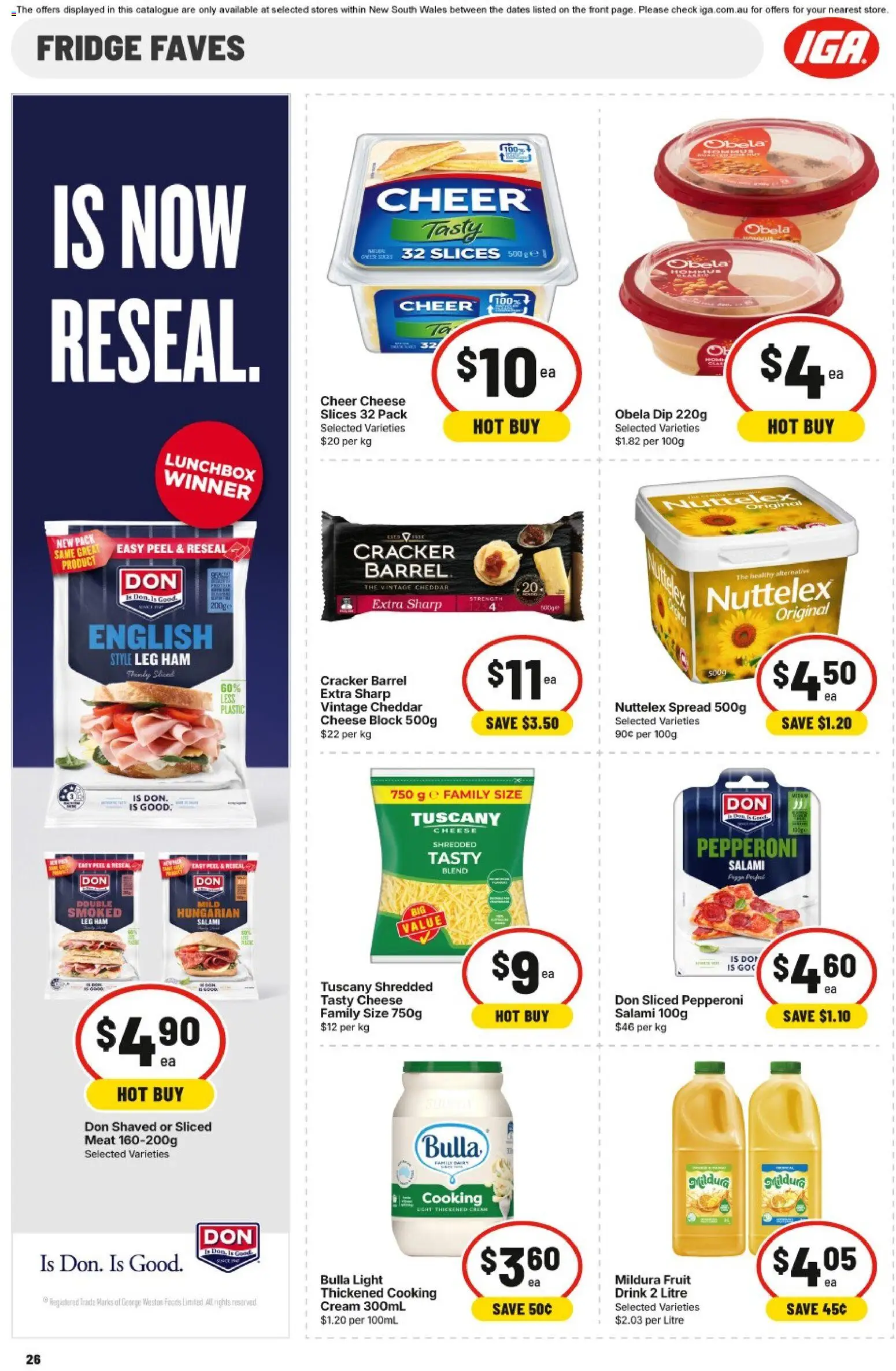 IGA catalogue - valid from 30/09/2026 | Page: 22 | Products: Light, Peel, Cheddar, Fridge