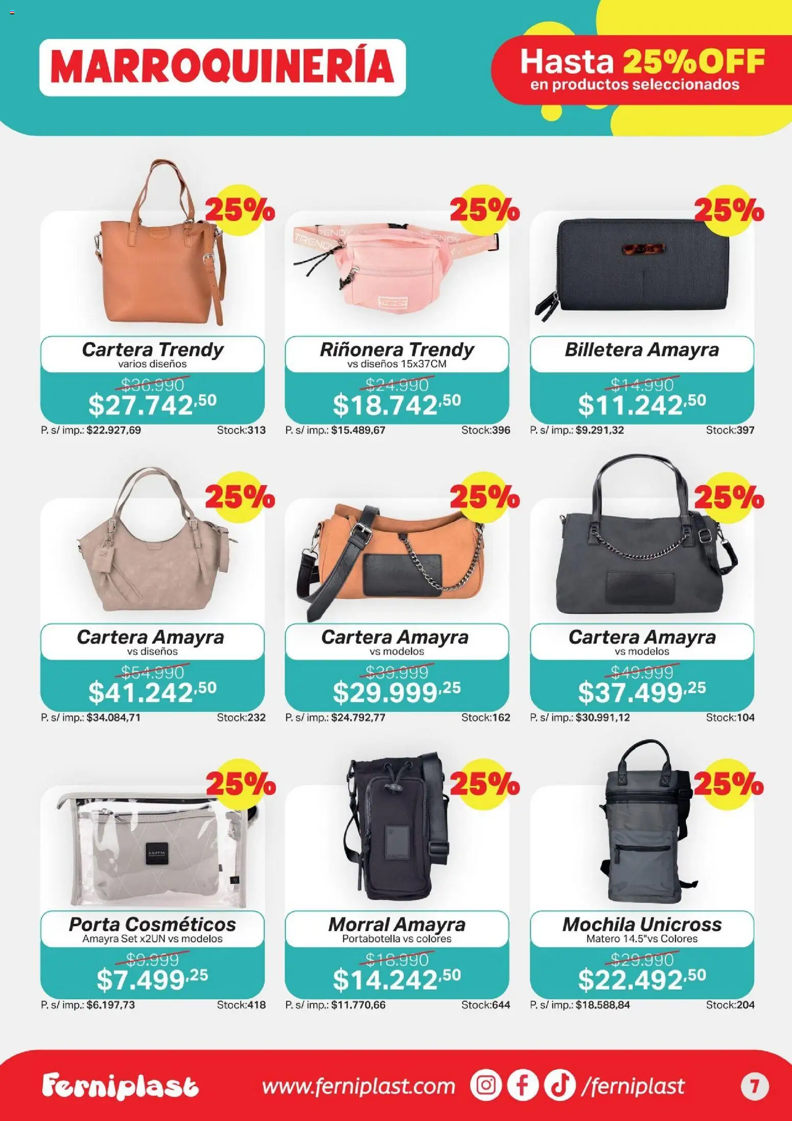 Ferniplast catálogo │ válido desde el 07.05.2026 | Página: 7 | Productos: Cartera, Riñonera, Morral, Mochila