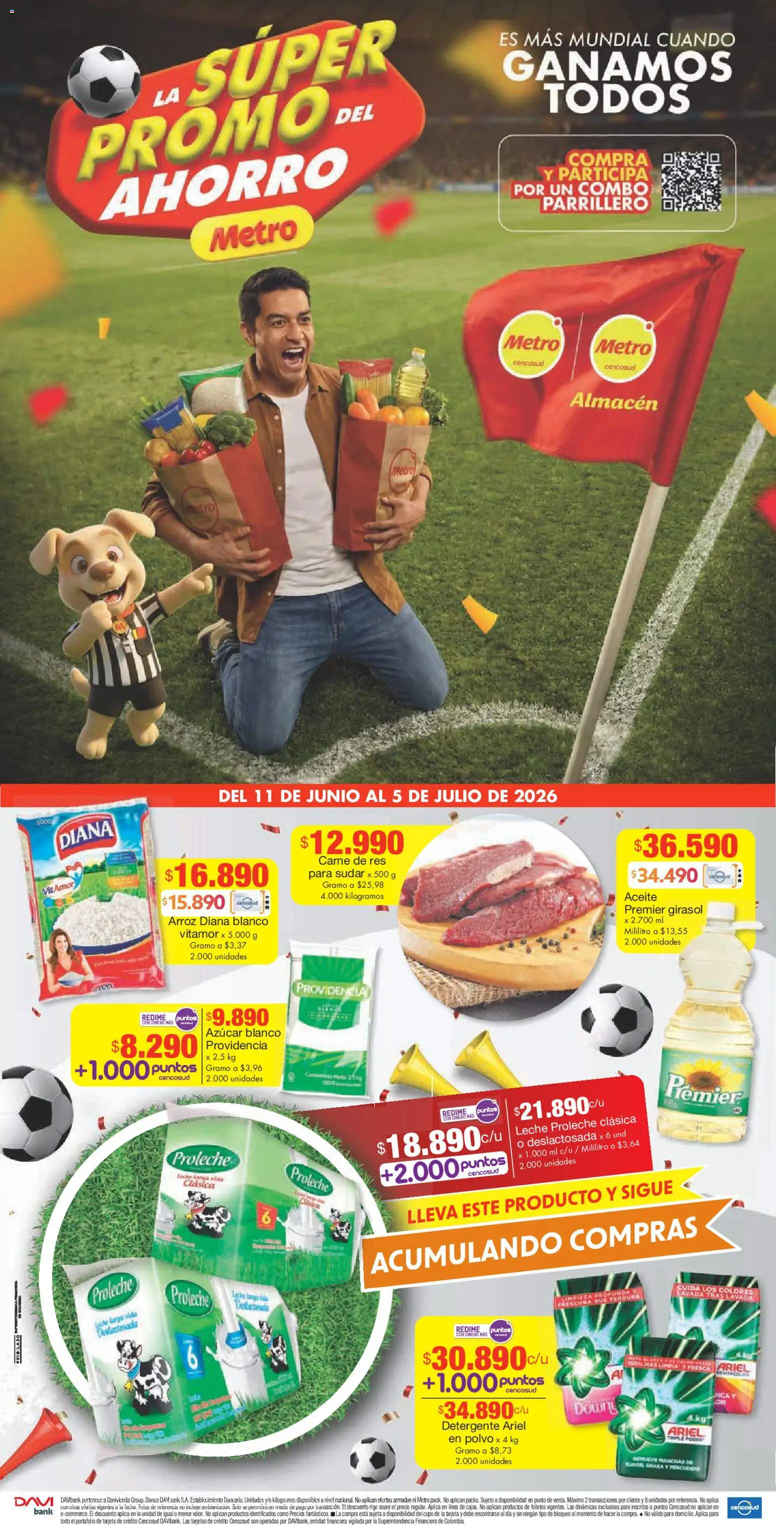 Metro revista - valida desde el 11.06.2026 | Página: 1 | Productos: Arroz, Banco, Ropa, Leche