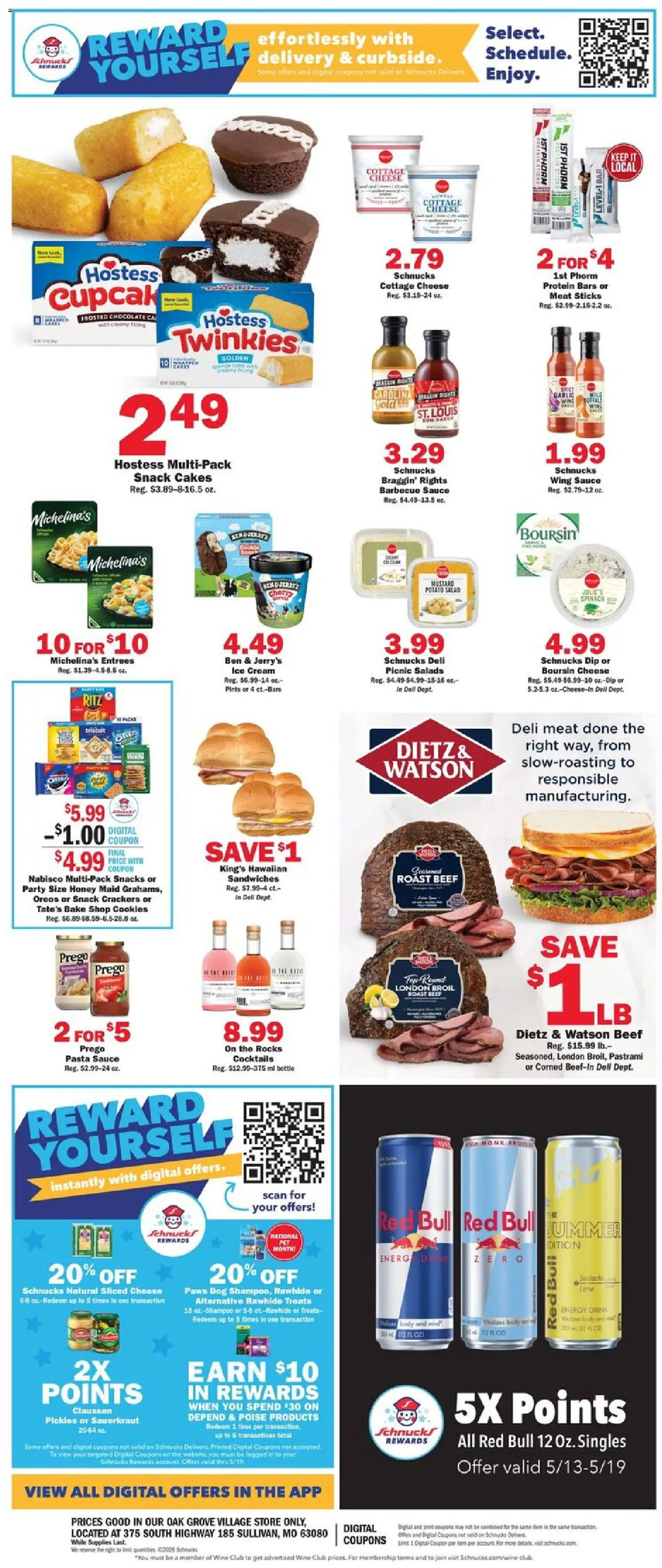 Schnucks Weekly Print Ad - MO - valid from 13.05.2026 | Page: 2 | Products: Cheese, Chocolate, Wine, Pasta