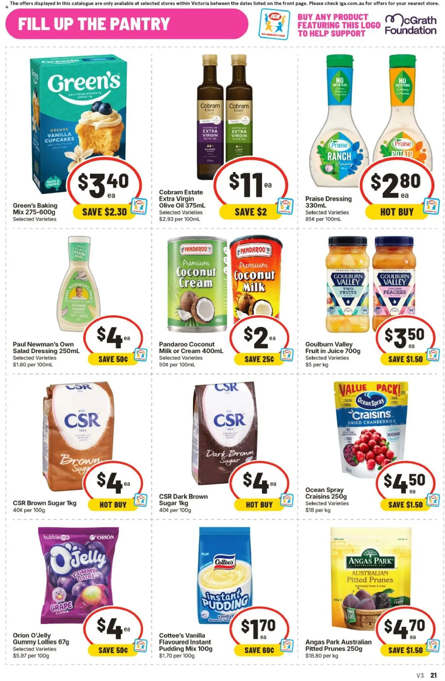 IGA catalogue - valid from 23/09/2026 | Page: 29 | Products: Peaches, Cranberries, Fruit, Coconut milk