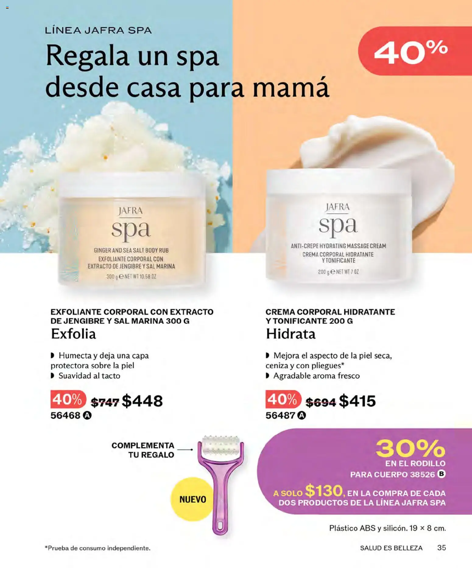 Nuevas ofertas de JAFRA válidas en toda la República Mexicana desde el 01.04.2026. ¡Encuentra las mejores ofertas en JAFRA catálogo! | Página: 35 | Productos: Crema, Exfoliante corporal, Sobre, Crema corporal