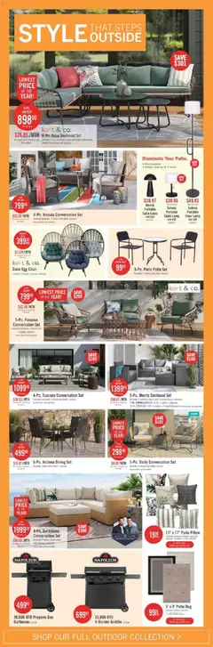 Preview of The Brick weekly flyer / circulaire from shop The Brick valid from Jun 22, 2026 | Page: 12 | Products: Pillow, Table, Chair, Lamp