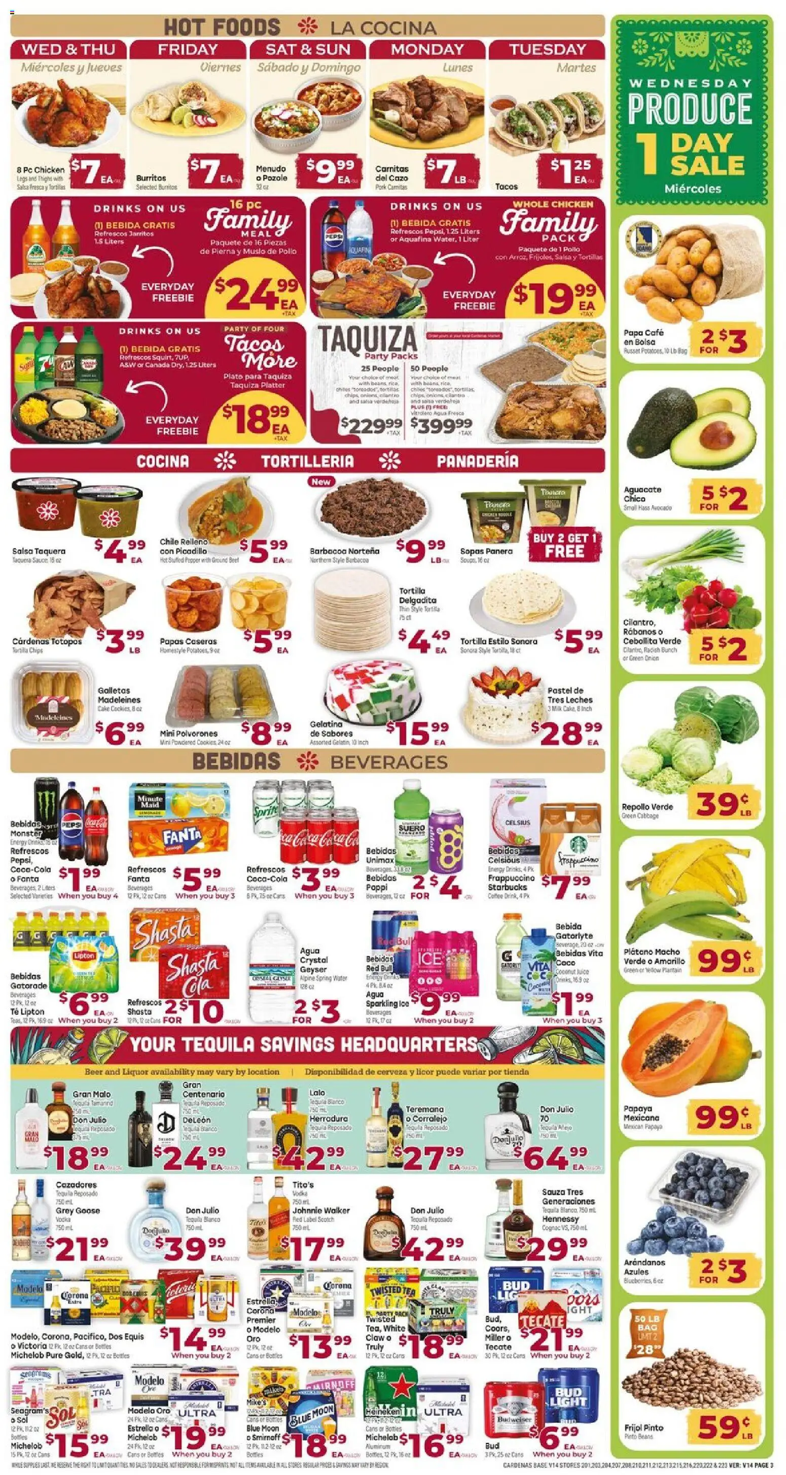 Cardenas Weekly Ad - valid from 03.06.2026 | Page: 3 | Products: Vodka, Avocado, Cabbage, Pc