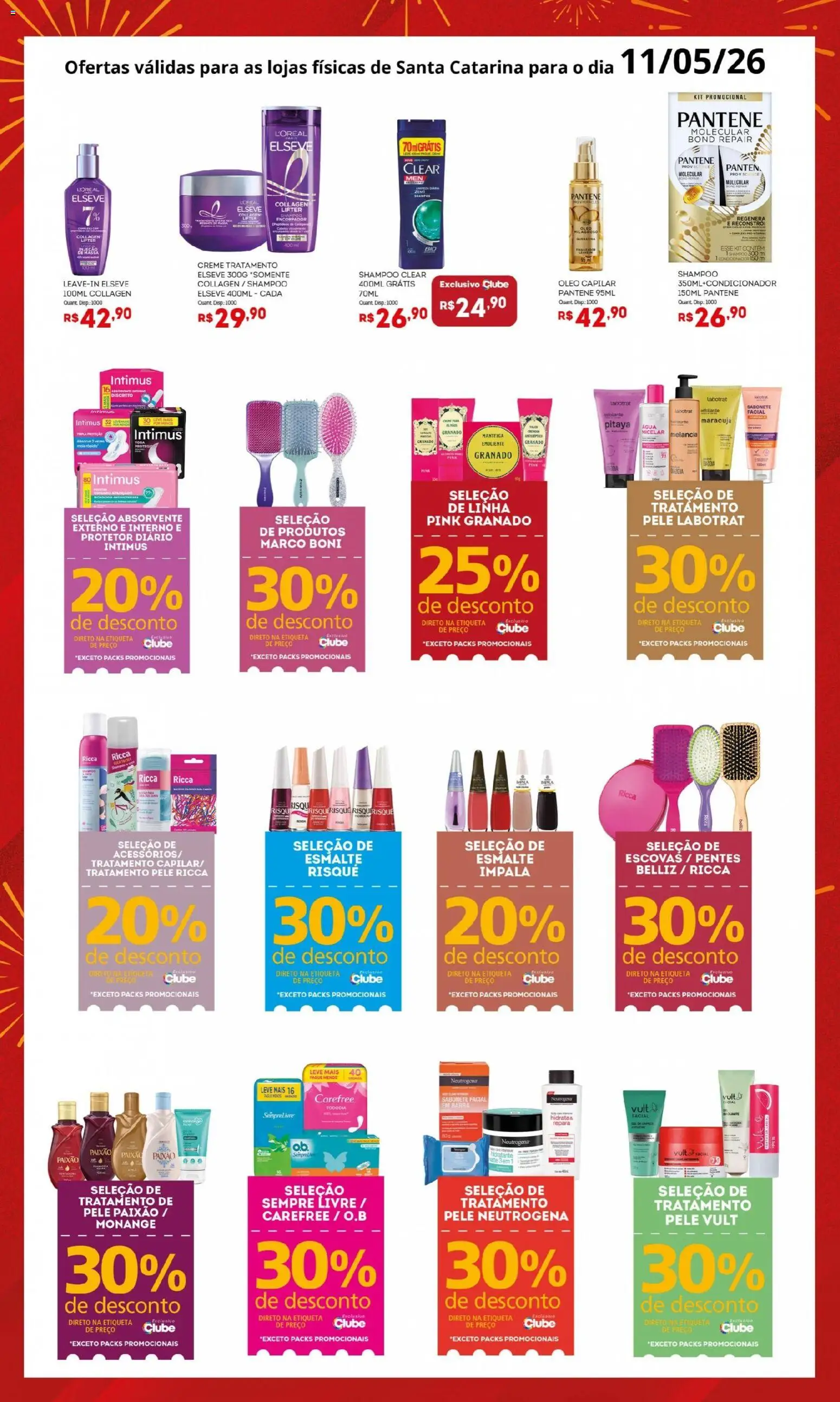Bistek Supermercados Folheto - válido de 11.05.2026 | Página: 3 | Produtos: Shampoo, Manteiga, Sabonete, Absorvente