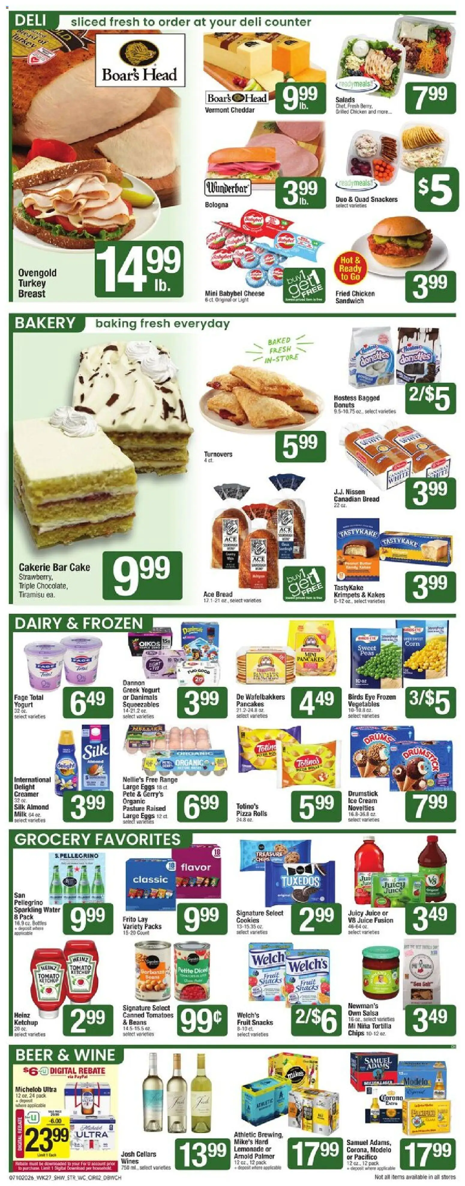 Star Market Weekly Ad - MA - valid from 07/10/2026 | Page: 2 | Products: Milk, Cheese, Yogurt, Juice