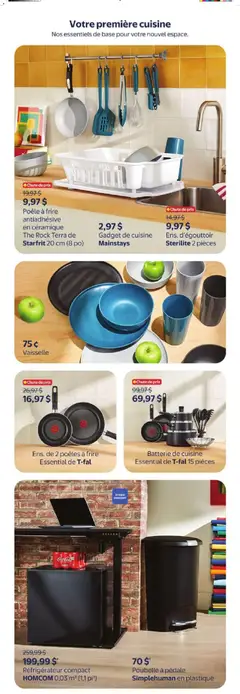 Preview of Walmart circulaire - L'école est commencée from shop Walmart valid from Jul 30, 2026 | Page: 6 | Products: Cookware set, Refrigerator, Trash can, Dishware