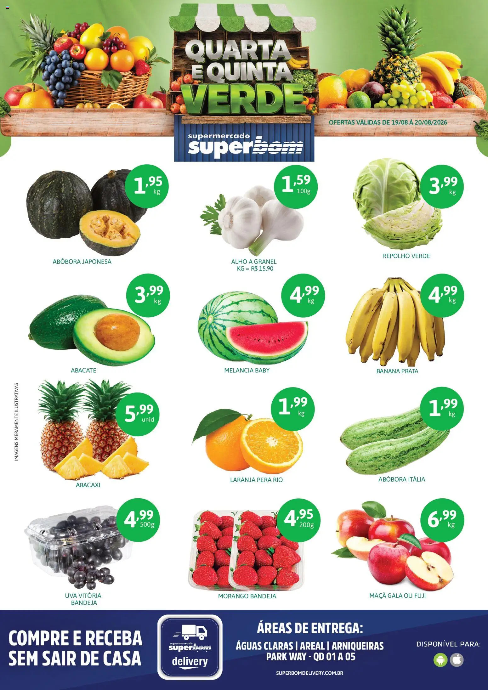 Superbom Folheto - válido de 19/08/2026 | Página: 1 | Produtos: Melancia, Pera, Abóbora, Bandeja