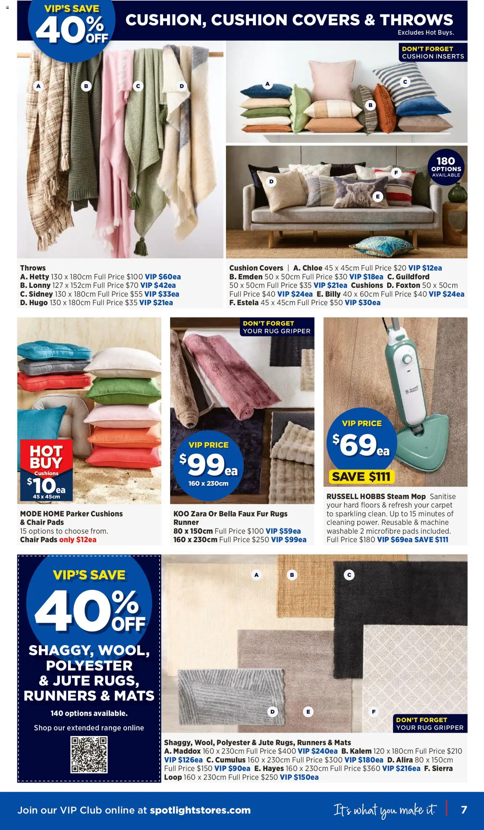 Spotlight catalogue - valid from 06/08/2026 | Page: 7 | Products: Rug, Carpet, Fur, Steam Mop