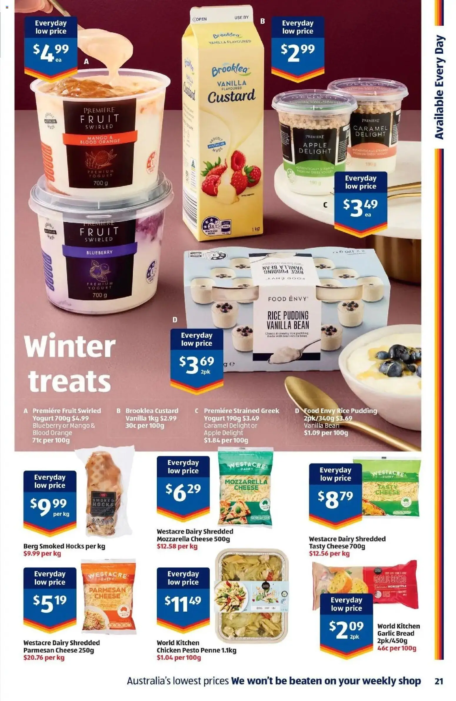 Aldi catalogue - valid from 17.06.2026 | Page: 21 | Products: Dairy, Bread, Pudding, Garlic