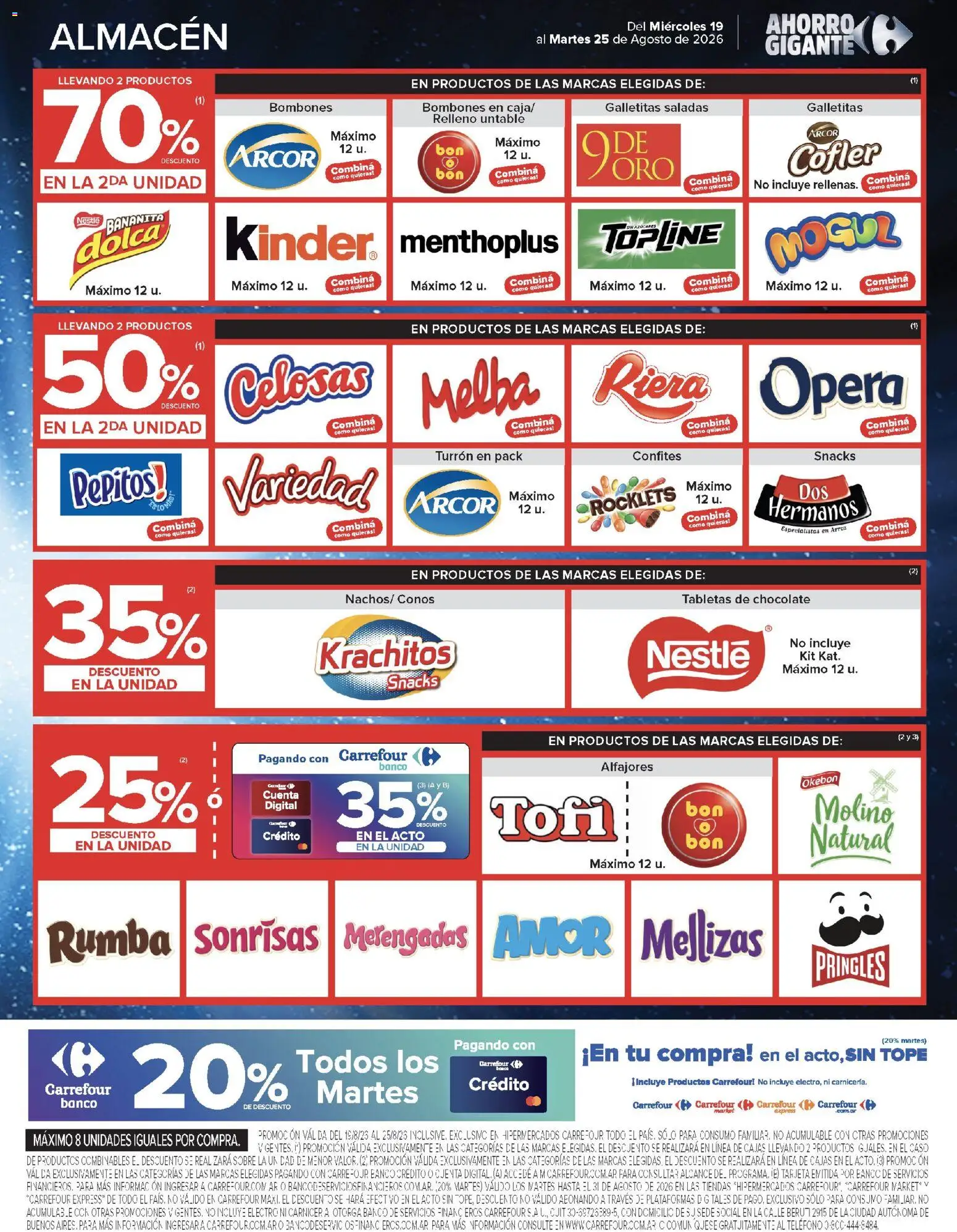 Carrefour ofertas │ válido desde el 19/08/2026 | Página: 7 | Productos: Teléfono, Bombones, Chocolate, Turrón