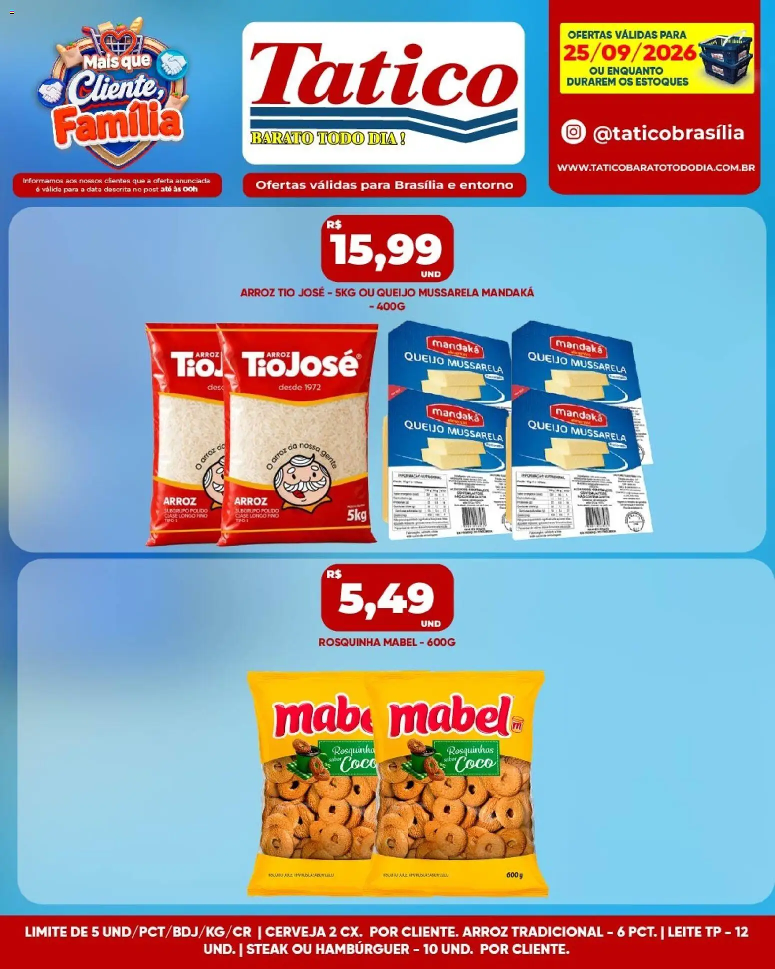 Tatico Folheto - válido de 25/09/2026 | Página: 6 | Produtos: Coco, Queijo, Cerveja, Hambúrguer