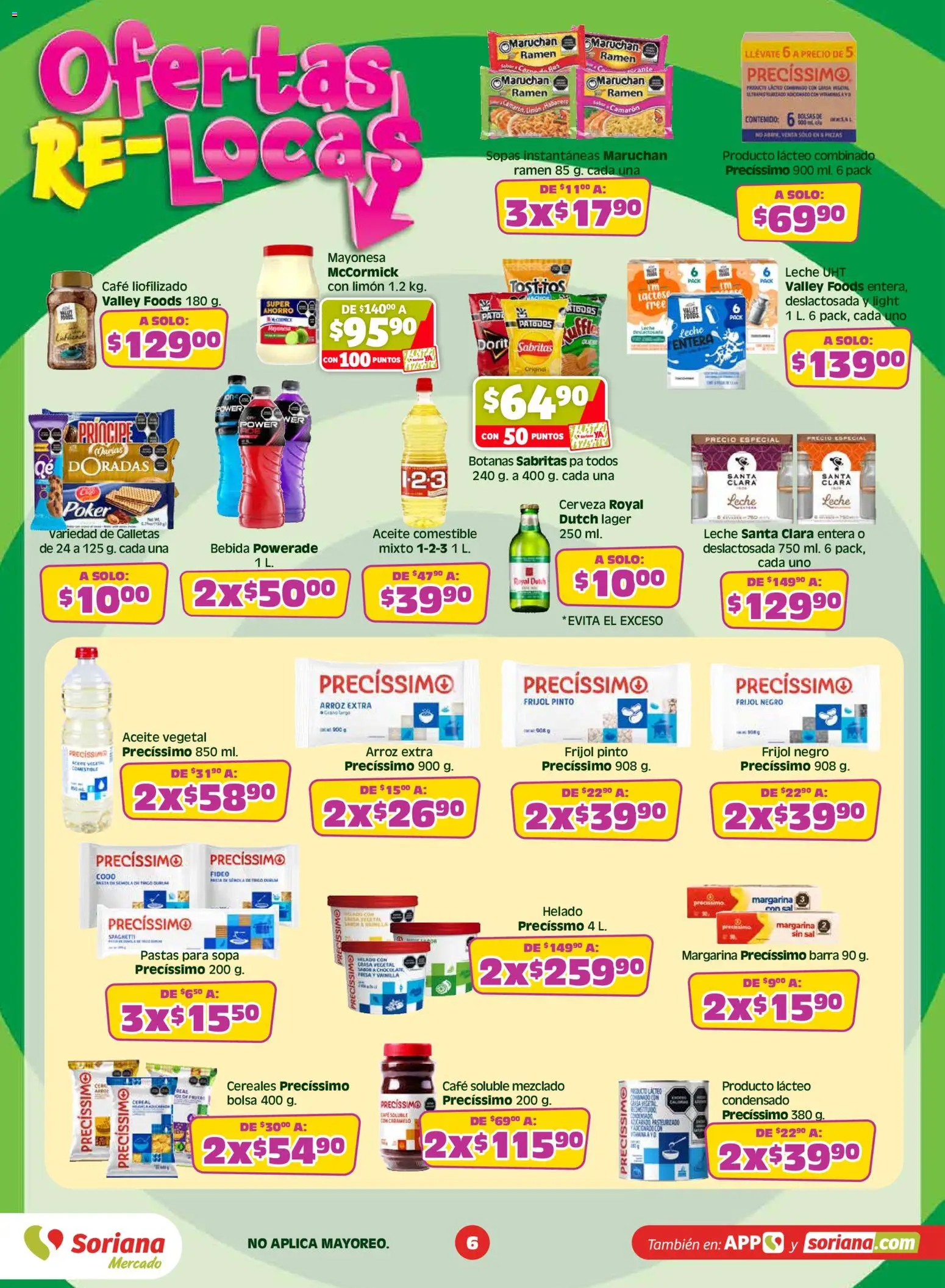 Nuevas ofertas de Soriana válidas en toda la República Mexicana desde el 19.05.2026. ¡Encuentra las mejores ofertas en Soriana Con Julio Regalado siempre ganas Mercado Nacional! | Página: 6 | Productos: Sal, Café, Cereales, Galletas