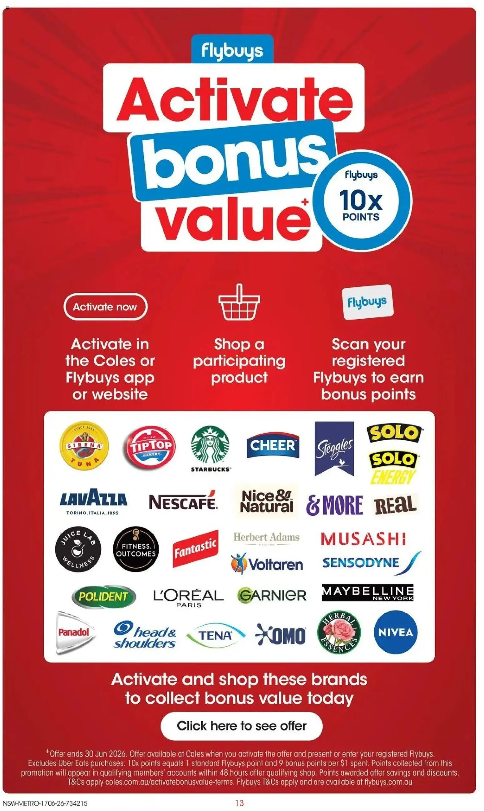 Coles catalogue - valid from 16.06.2026 | Page: 13 | Products: Juice, Bakery