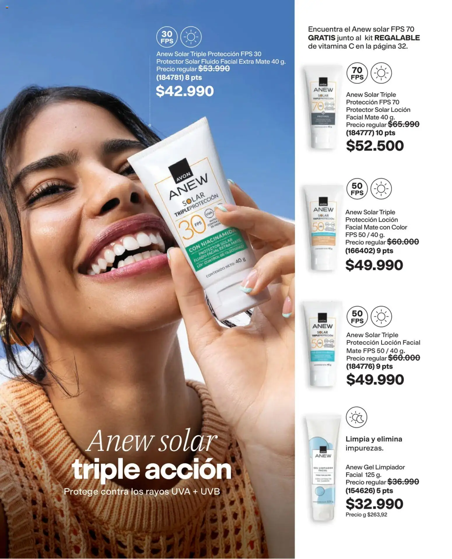 Avon revista - valida desde el 03/08/2026 | Página: 111 | Productos: Limpiador, Loción, Uva, Protector solar