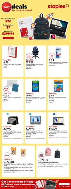 Preview of Staples weekly flyer / circulaire from shop Staples valid from Jul 31, 2026