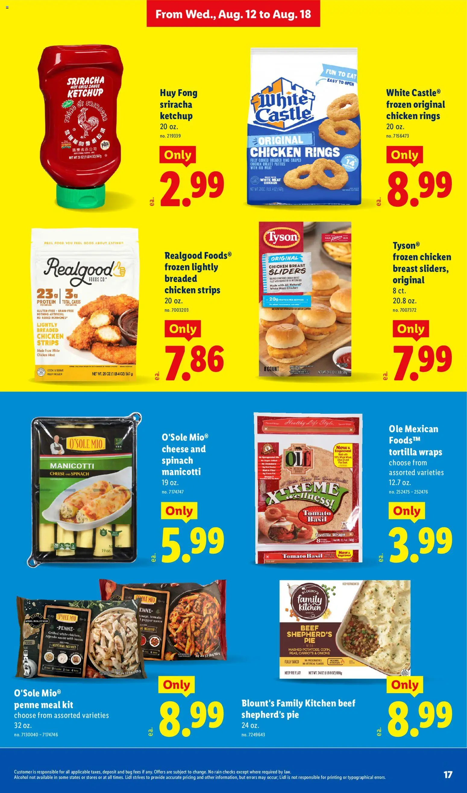 Lidl Weekly Ad - valid from 08/12/2026 | Page: 17 | Products: Oil, Olive oil, Ketchup, Carrots