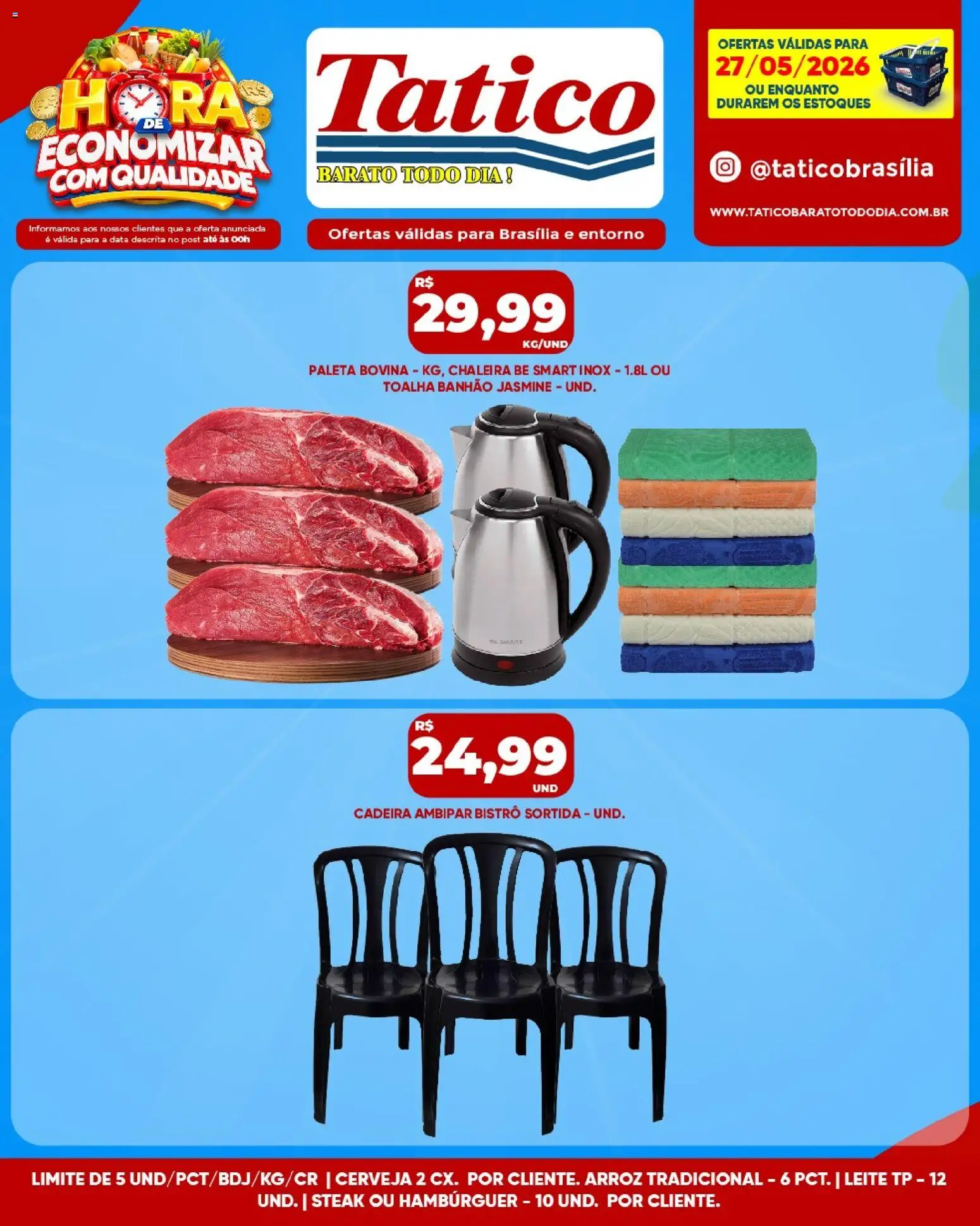 Tatico Folheto - válido de 27.05.2026 | Página: 16 | Produtos: Chaleira, Cadeira, Cerveja, Arroz