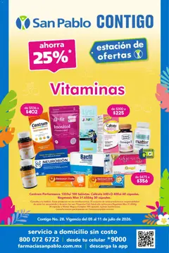 Vista previa de Farmacia San Pablo catálogo, nuevo folleto de la tienda, válido en México a partir del 05/07/2026