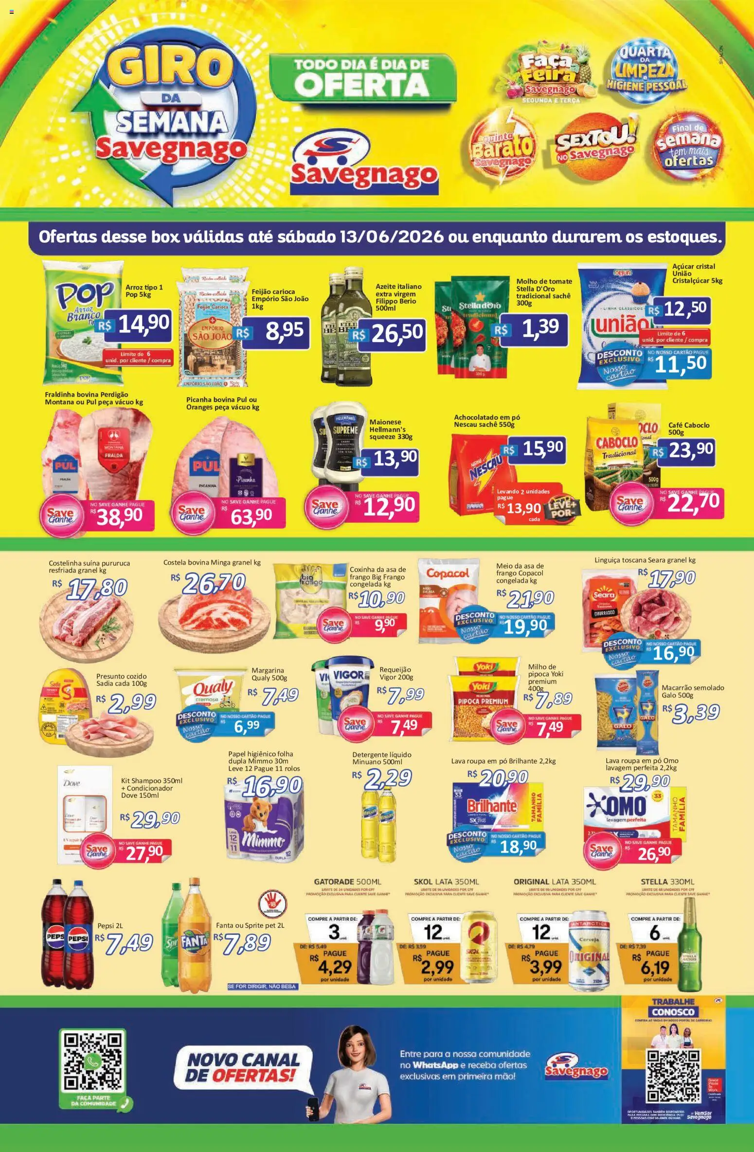 Savegnago Folheto - válido de 11.06.2026 | Página: 1 | Produtos: Pó, Faca, Dove, Margarina