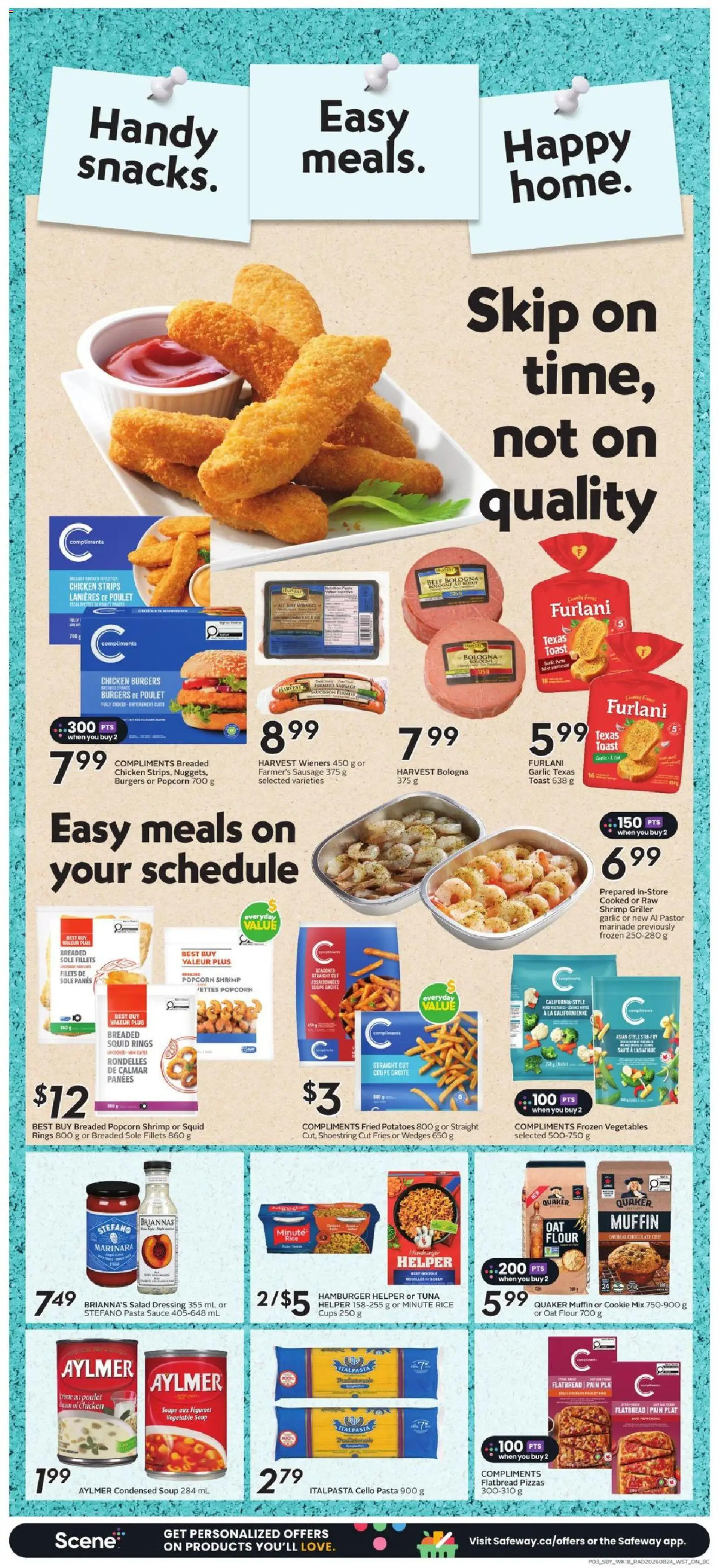 Safeway flyer valid from Aug 27, 2026 | Page: 6 | Products: Beef, Hamburger, Dressing, Garlic