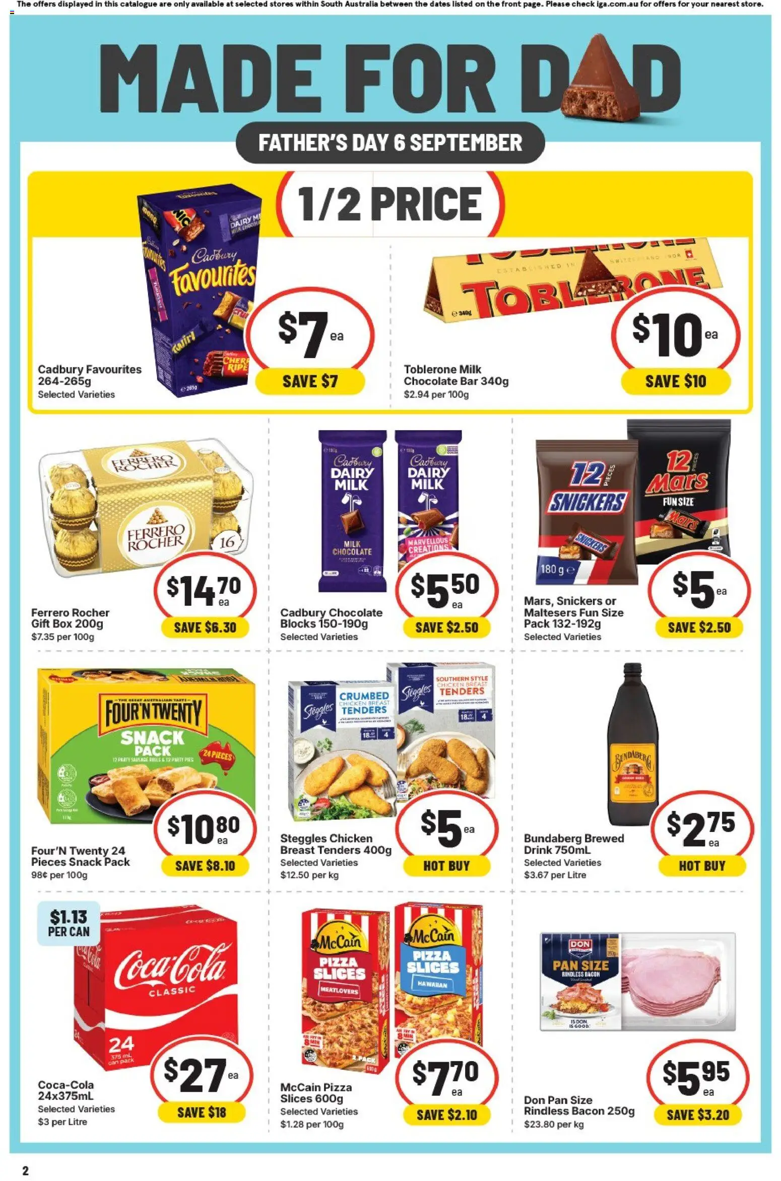 IGA catalogue - valid from 02/09/2026 | Page: 3 | Products: Chicken, Chicken breast, Pies, Chocolate bar