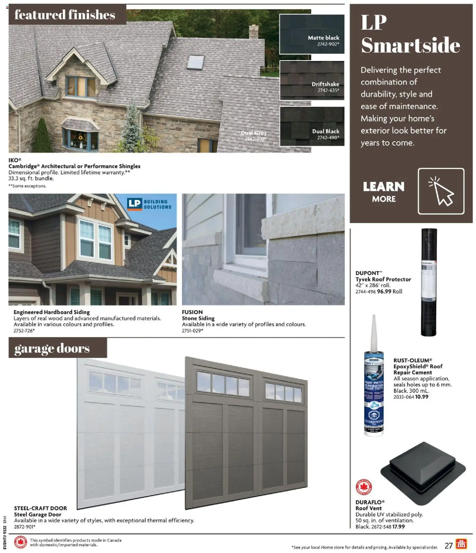 Home Hardware flyer valid from Oct 1, 2026 | Page: 27 | Products: Cement, Door