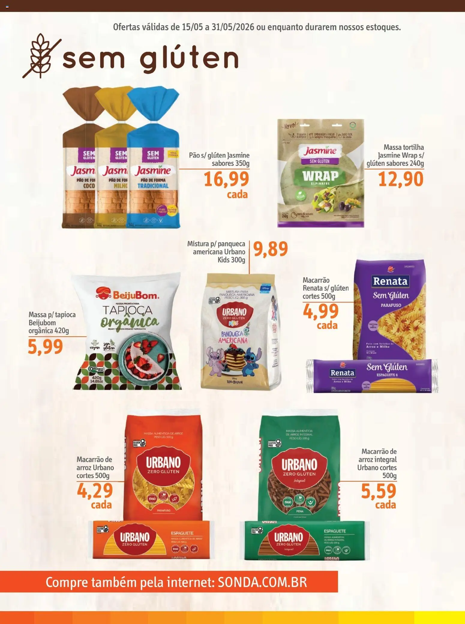 Sonda Folheto - válido de 15.05.2026 | Página: 2 | Produtos: Coco, Espaguete, Pão, Pão de forma