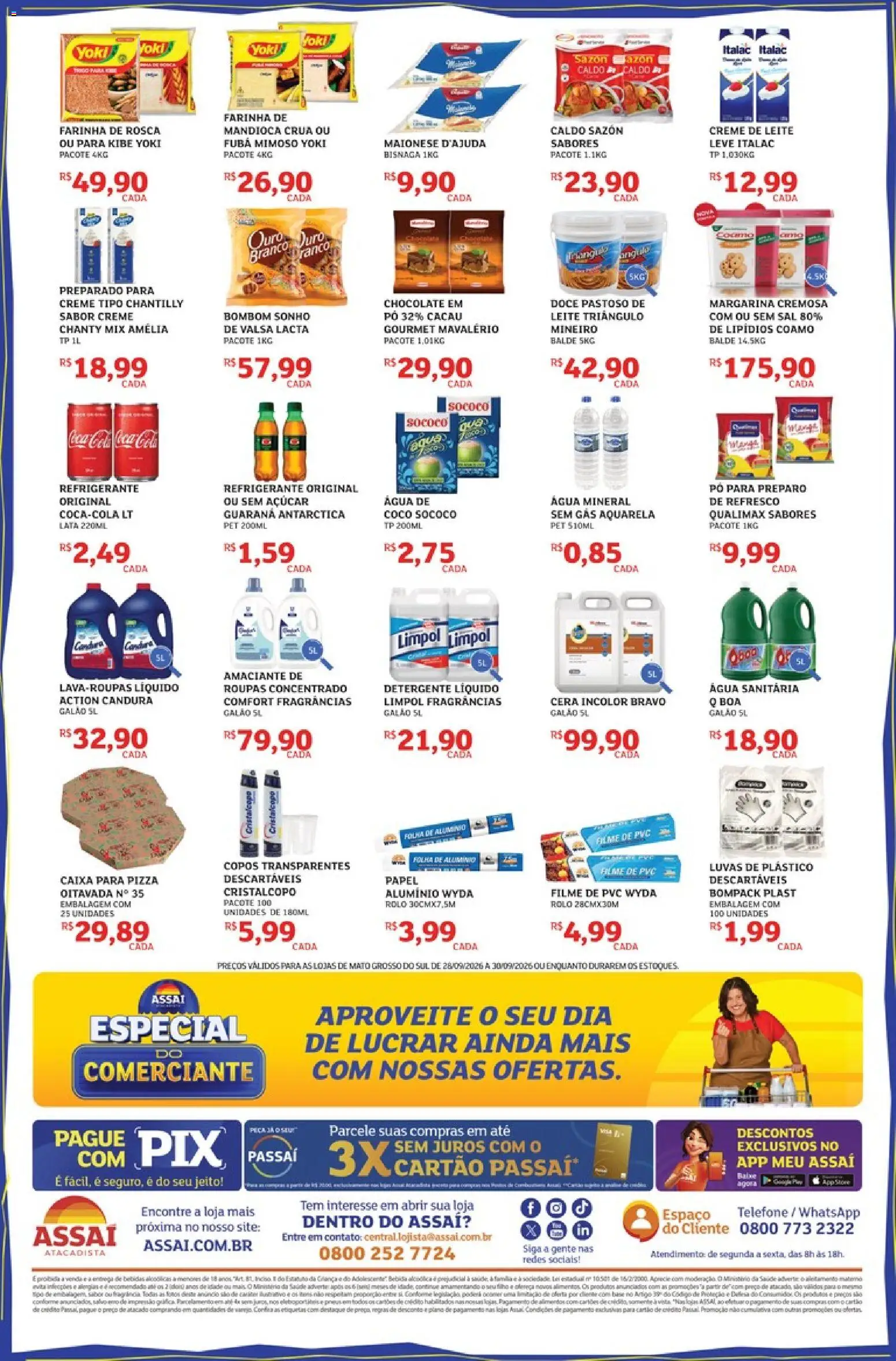 Assaí Atacadista Folheto - válido de 28/09/2026 | Página: 2 | Produtos: Detergente, Cera, Luvas, Bombom