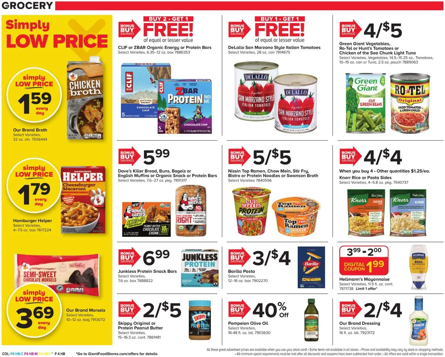 Giant Weekly Ad - valid from 09/25/2026 | Page: 9 | Products: Protein, Mayonnaise, Peanut butter, Beans