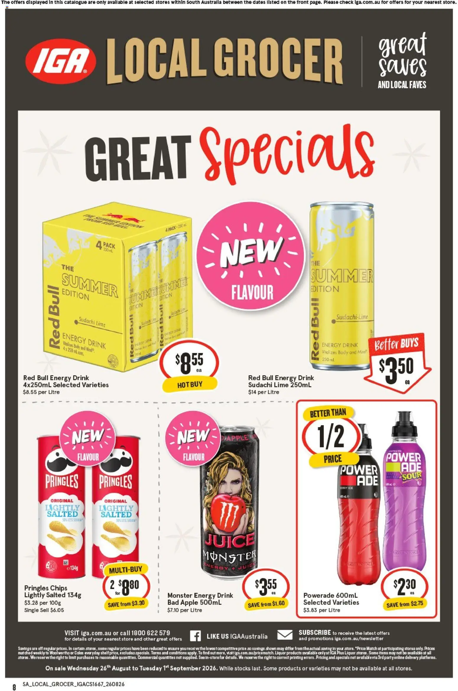 IGA catalogue - valid from 26/08/2026 | Page: 8 | Products: Cream, Fruit, Ice, Vanilla