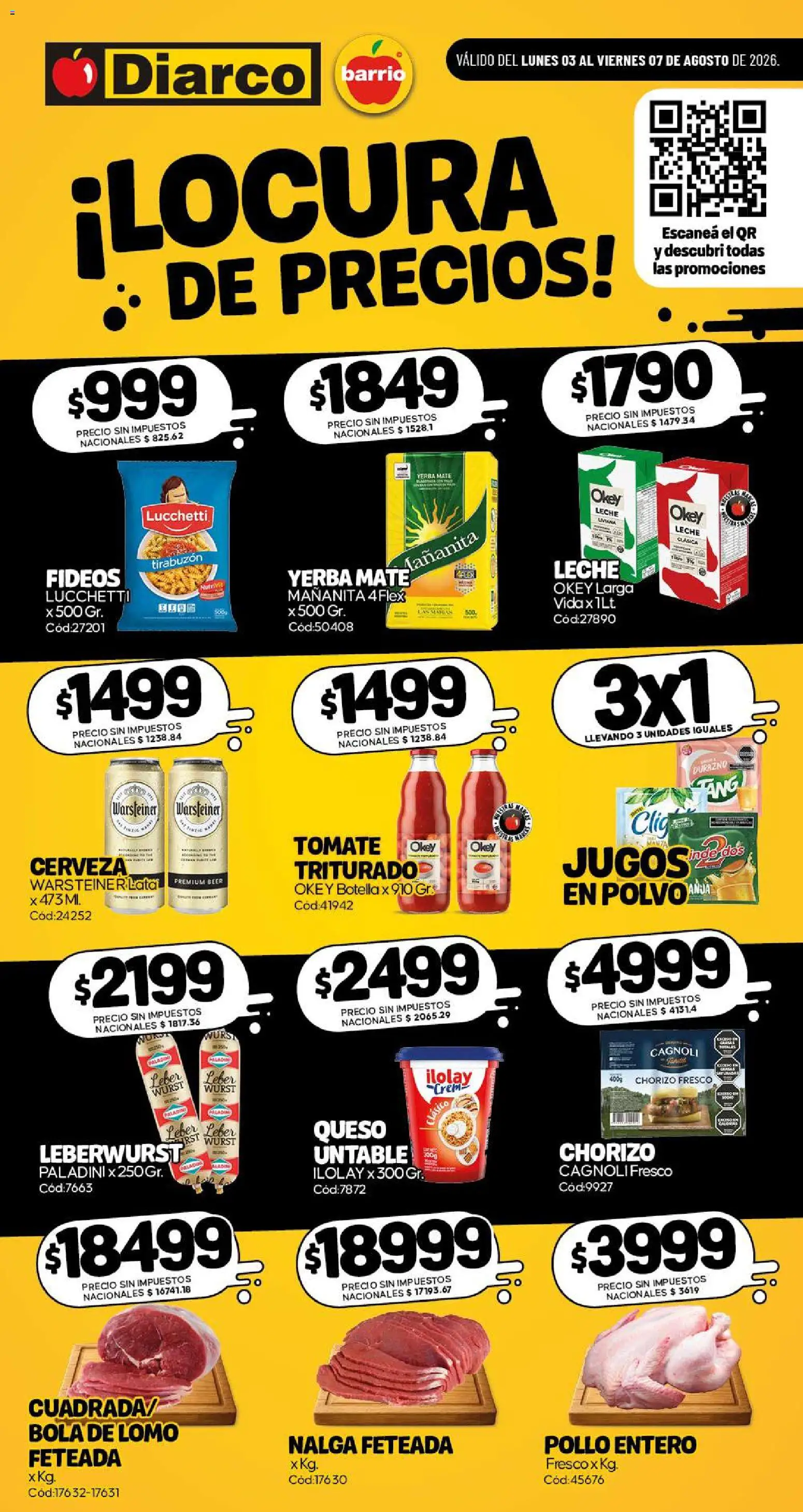 Diarco - Especial Locura De Precios │ válido desde el 03/08/2026 | Página: 1