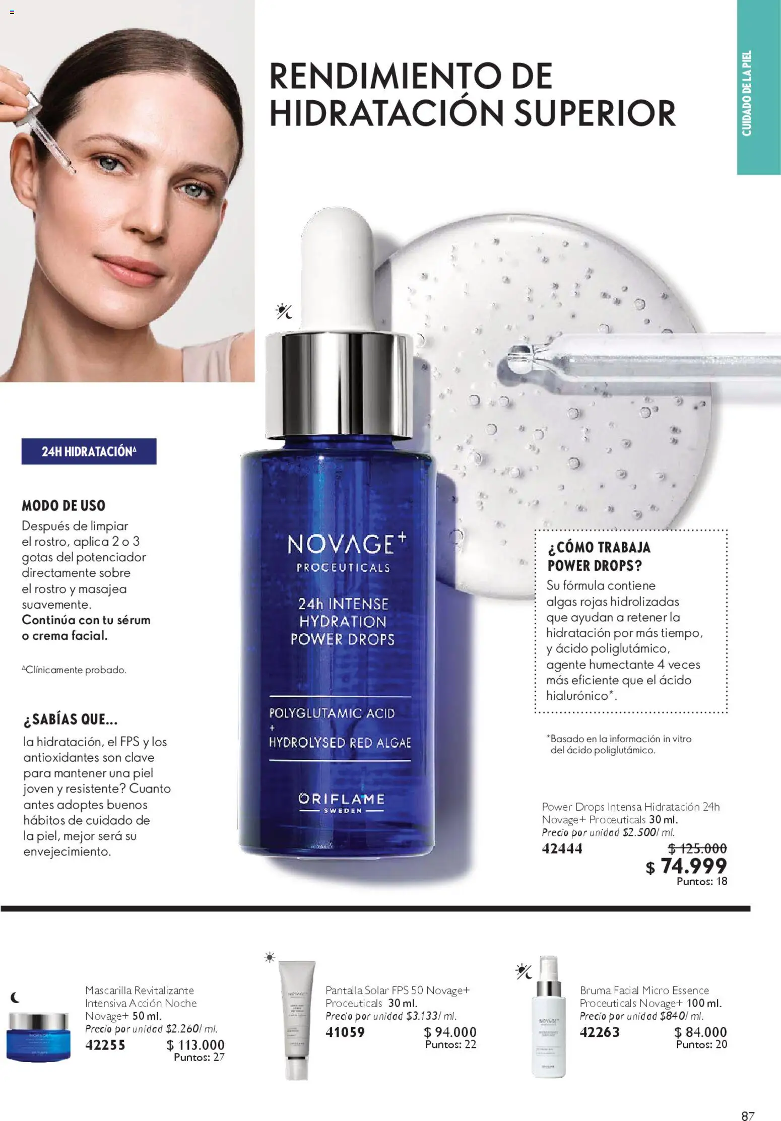 Oriflame revista - valida desde el 28.03.2026 | Página: 87 | Productos: Crema, Serum, Sobre, Mascarilla