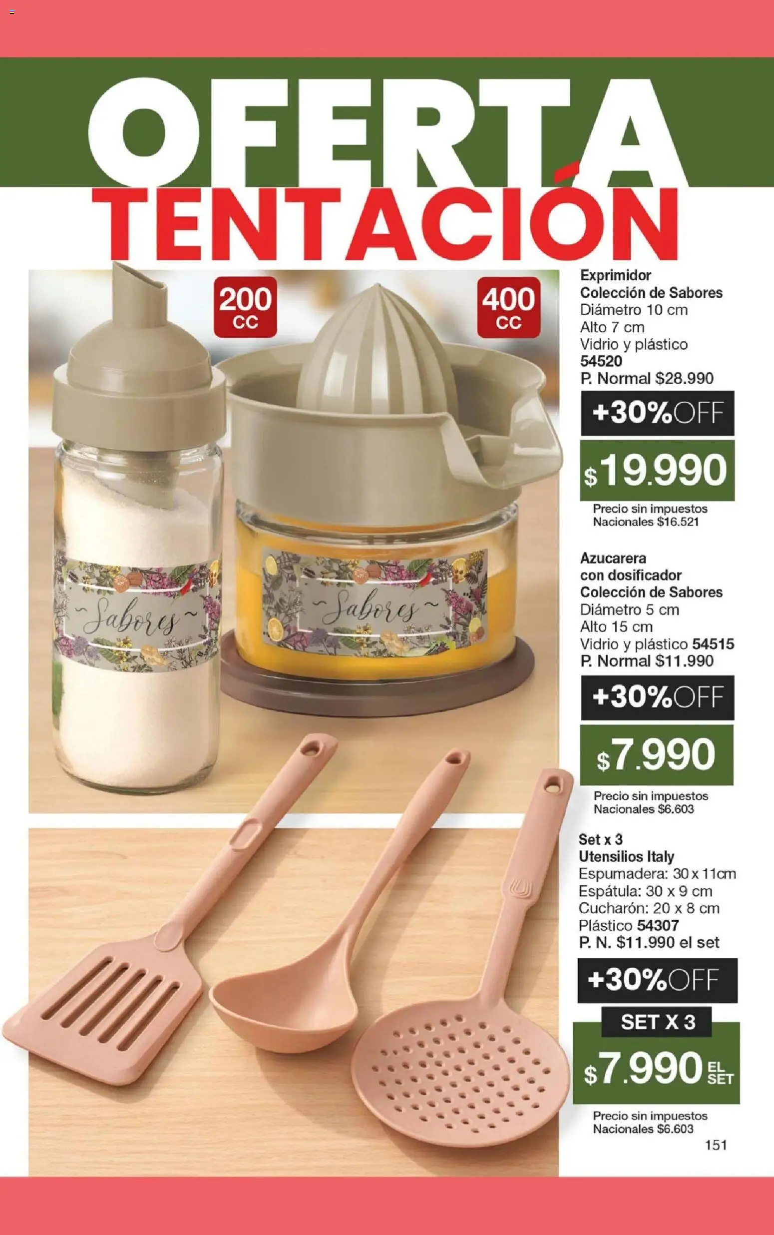 Gigot catálogo 11 │ válido desde el 01/07/2026 | Página: 157 | Productos: Exprimidor, Azucarera, Espatula, Espumadera