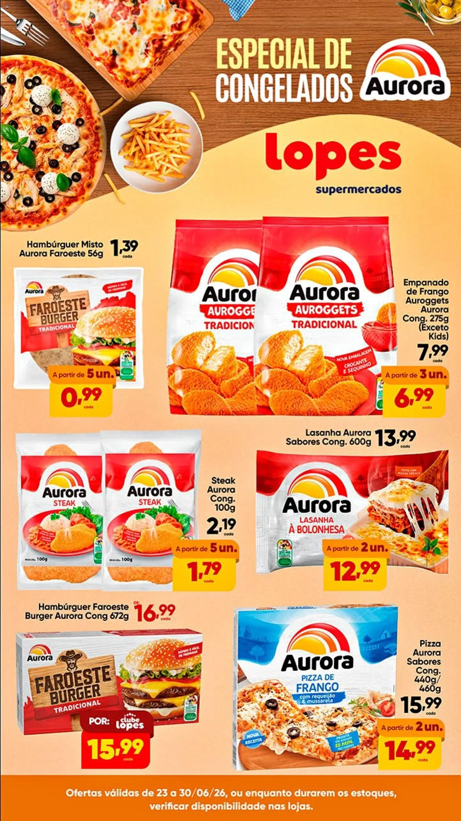Lopes Supermercados Folheto - válido de 23/06/2026 | Página: 1 | Produtos: Lasanha, Frango, Requeijão, Mussarela